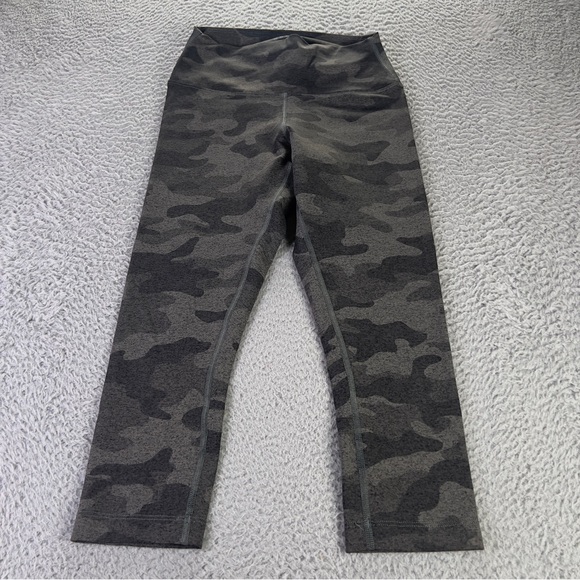 NOBULL Pants - NOBULL Cropped Leggings Womens Small Gray Camo Athletic Running Yoga Gym